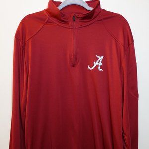Alabama Crimson Tide Mens L Quarter Zip Gameday Jacket Pullover